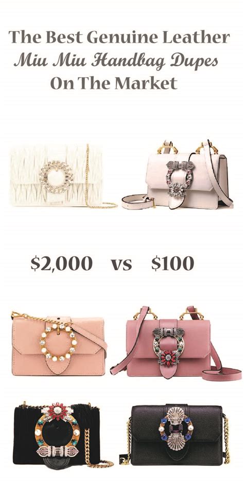 miu miu leather bag dupe